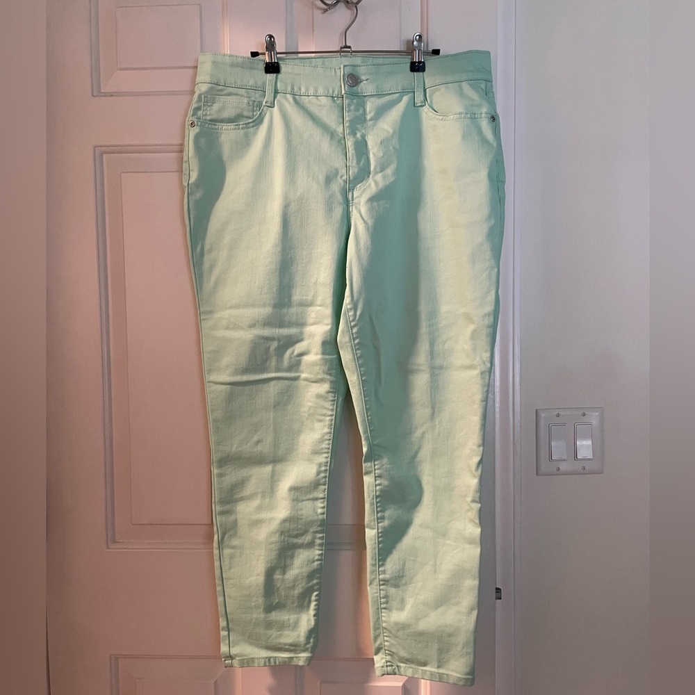 St. John's Bay Light Green Pants - Picture 4 of 4